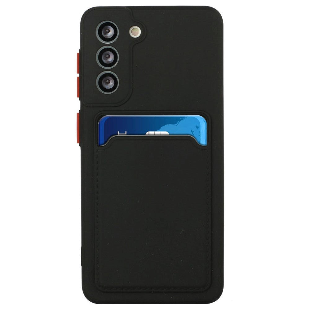 Samsung Galaxy S23 FE Fleksibelt Plastik Cover m. Kortholder - Sort