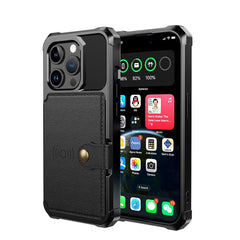 iPhone 15 Pro Hybrid Cover m. Pung - Sort
