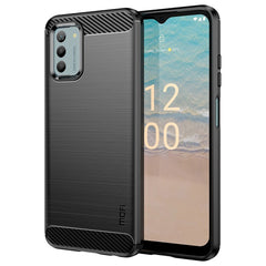 Nokia G42 Brushed Carbon Fiber Cover - Sort