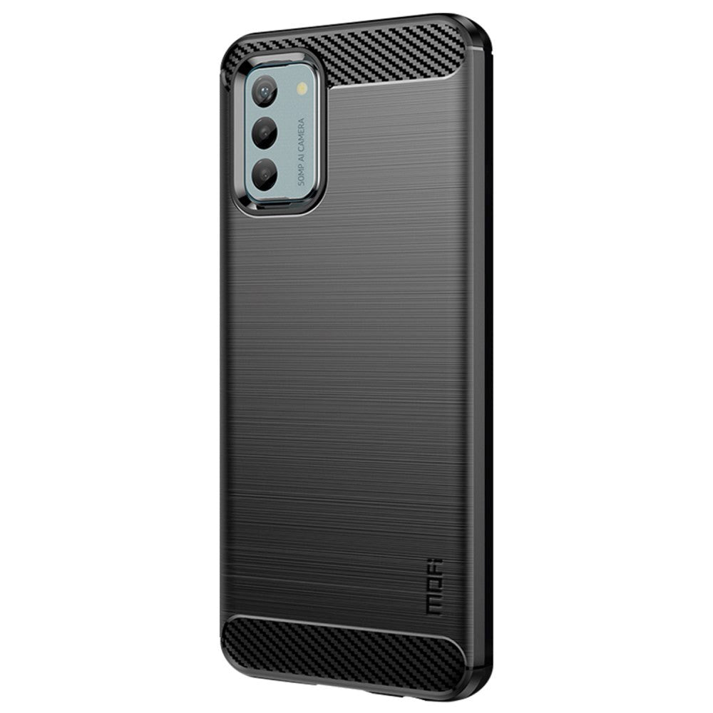 Nokia G42 Brushed Carbon Fiber Cover - Sort