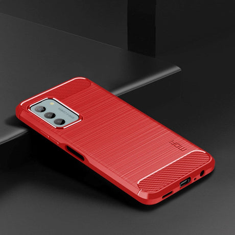 Nokia G42 Brushed Carbon Fiber Cover - Rød