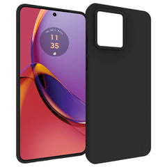 Motorola Moto G84 Mat Fleksibelt Plastik Cover - Sort