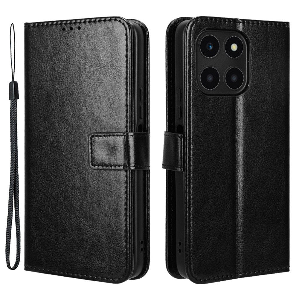 EIDERWOOD Honor X6a Kunstlæder Flip Cover m. Strop - Sort