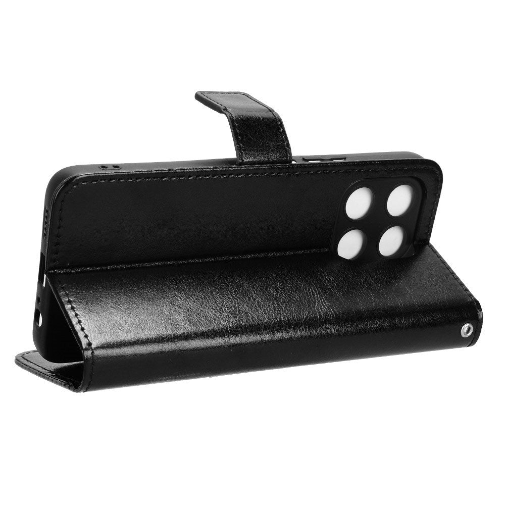 EIDERWOOD Honor X6a Kunstlæder Flip Cover m. Strop - Sort
