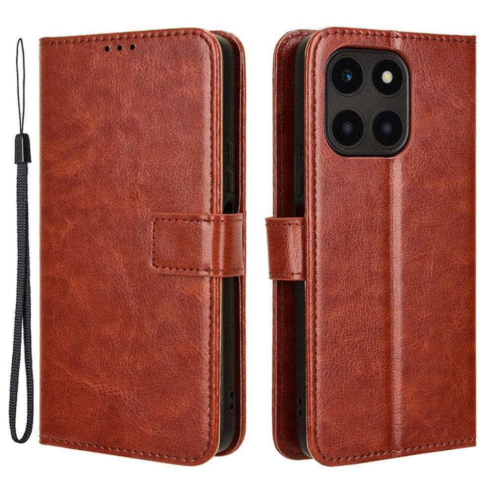 EIDERWOOD Honor X6a Kunstlæder Flip Cover m. Strop - Brun