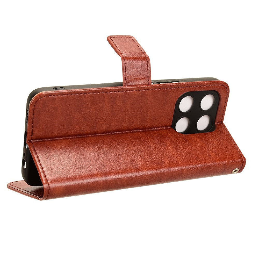 EIDERWOOD Honor X6a Kunstlæder Flip Cover m. Strop - Brun