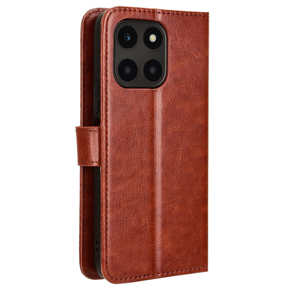 EIDERWOOD Honor X6a Kunstlæder Flip Cover m. Strop - Brun