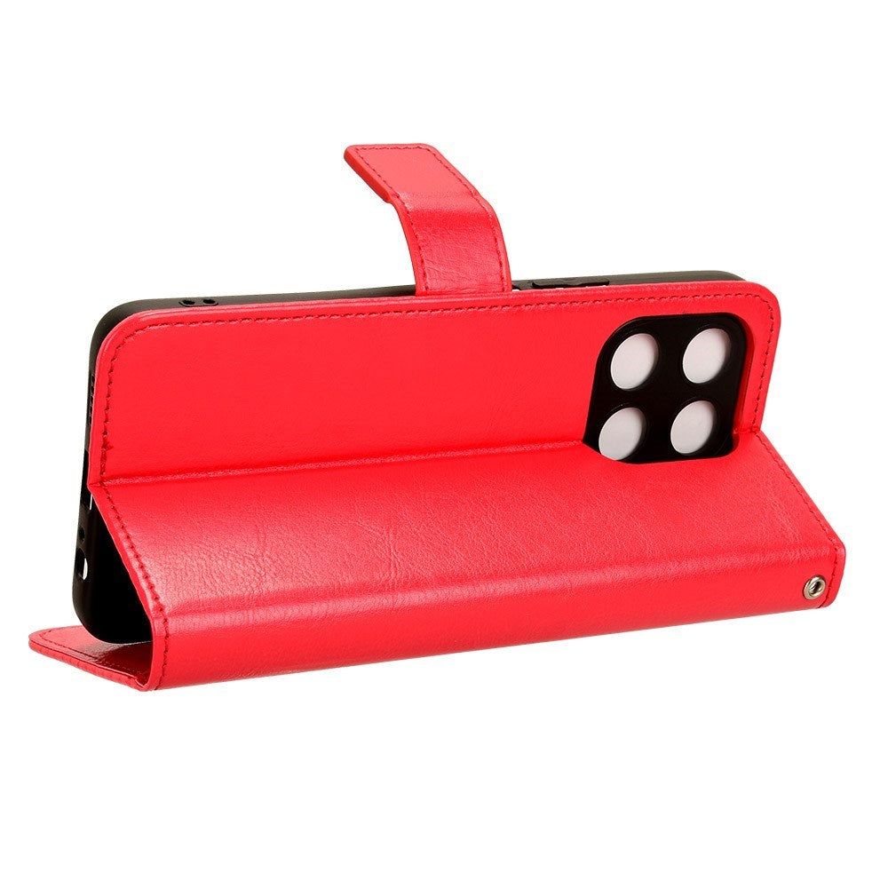 EIDERWOOD Honor X6a Kunstlæder Flip Cover m. Strop - Rød