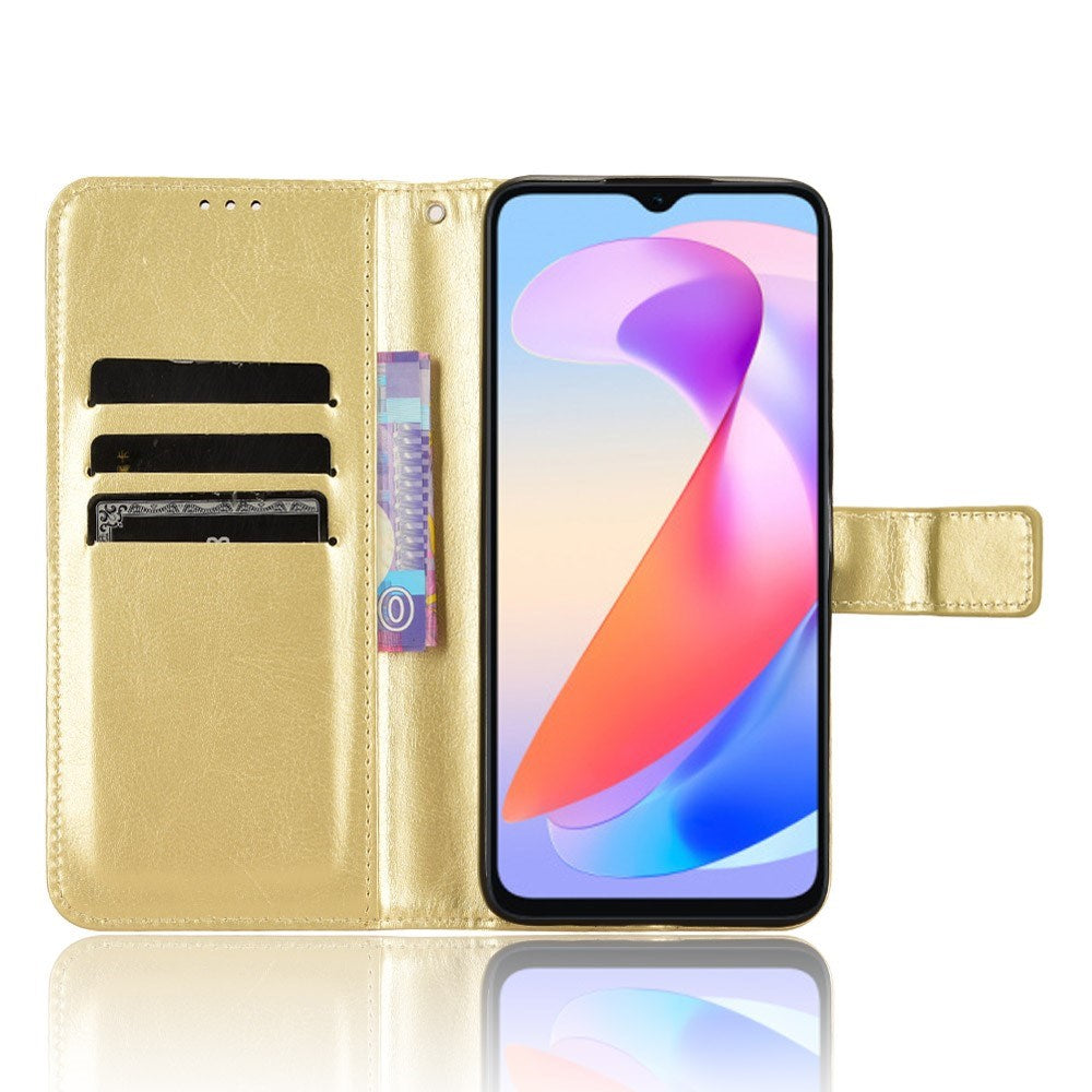 EIDERWOOD Honor X6a Kunstlæder Flip Cover m. Strop - Guld
