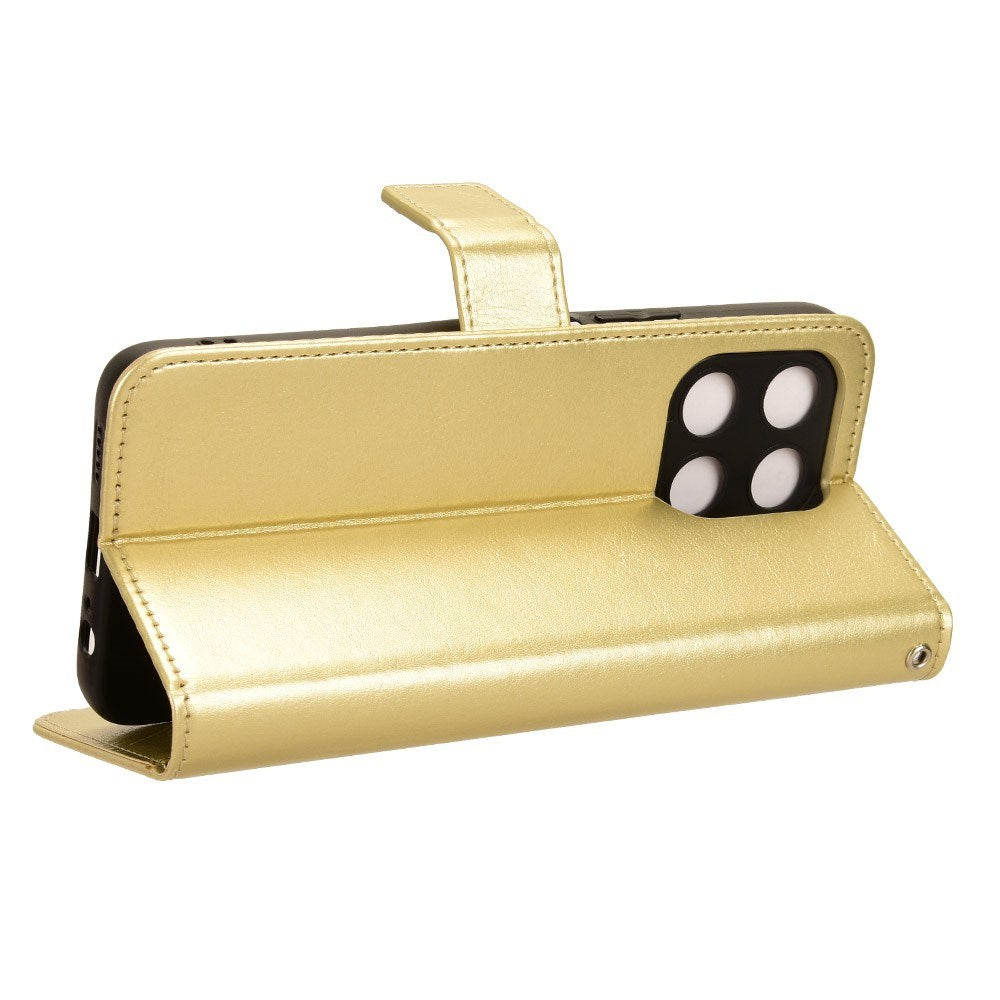 EIDERWOOD Honor X6a Kunstlæder Flip Cover m. Strop - Guld