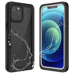 iPhone 12 Pro IP68 Støv- & Vandtæt Cover - Gennemsigtig / Sort