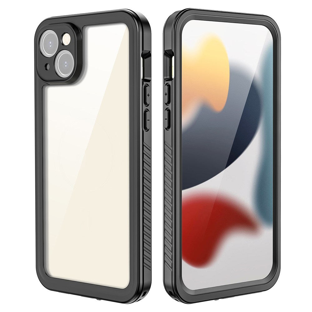 iPhone 15 Plus Redpepper IP68 Vandtæt Cover - Sort / Gennemsigtig