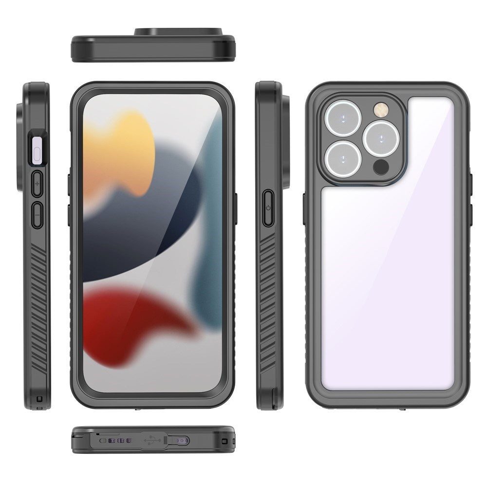 iPhone 15 Pro Max Redpepper IP68 Vandtæt Cover - Sort / Gennemsigtig