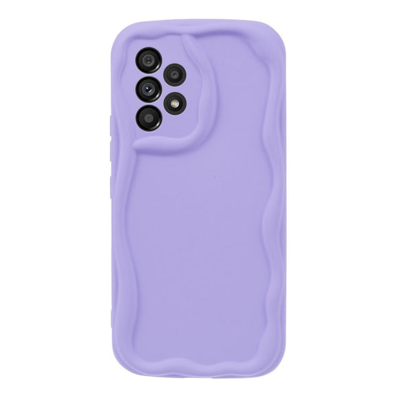 EIDERWOOD Samsung Galaxy A23 / A23 (5G) Fleksibelt Plastik Cover m. Bølget Kanter - Gul