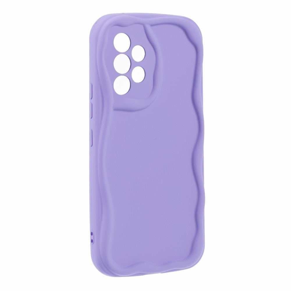 EIDERWOOD Samsung Galaxy A23 / A23 (5G) Fleksibelt Plastik Cover m. Bølget Kanter - Gul