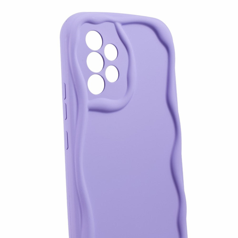 EIDERWOOD Samsung Galaxy A23 / A23 (5G) Fleksibelt Plastik Cover m. Bølget Kanter - Gul