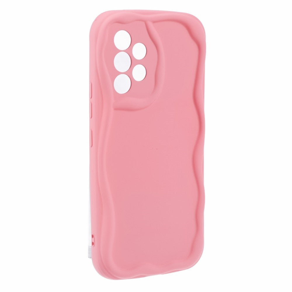 EIDERWOOD Samsung Galaxy A23 / A23 (5G) Fleksibelt Plastik Cover m. Bølget Kanter - Pink