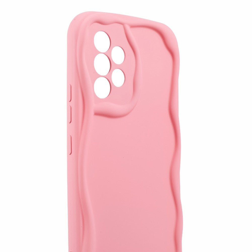 EIDERWOOD Samsung Galaxy A23 / A23 (5G) Fleksibelt Plastik Cover m. Bølget Kanter - Pink