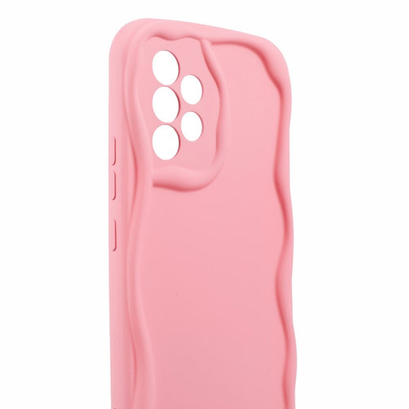 EIDERWOOD Samsung Galaxy A23 / A23 (5G) Fleksibelt Plastik Cover m. Bølget Kanter - Pink
