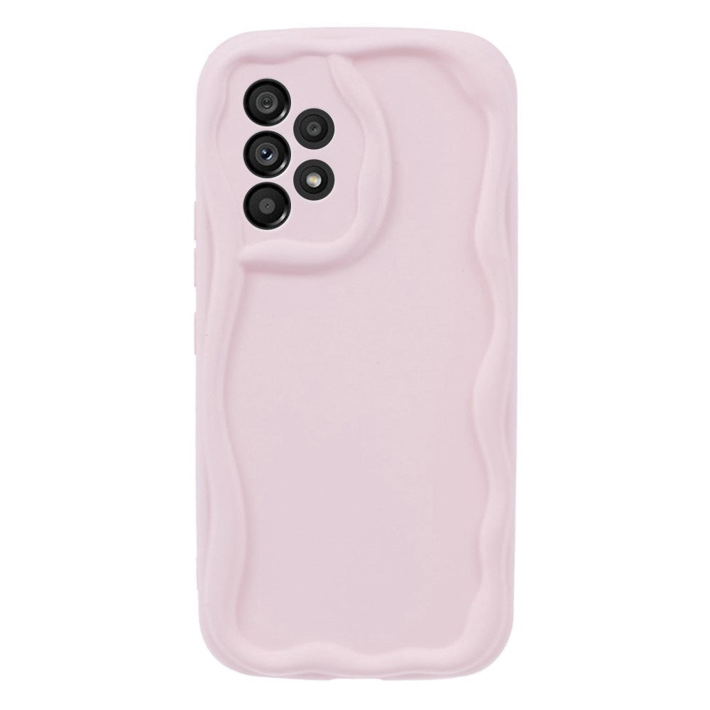 EIDERWOOD Samsung Galaxy A23 / A23 (5G) Fleksibelt Plastik Cover m. Bølget Kanter - Lyserød