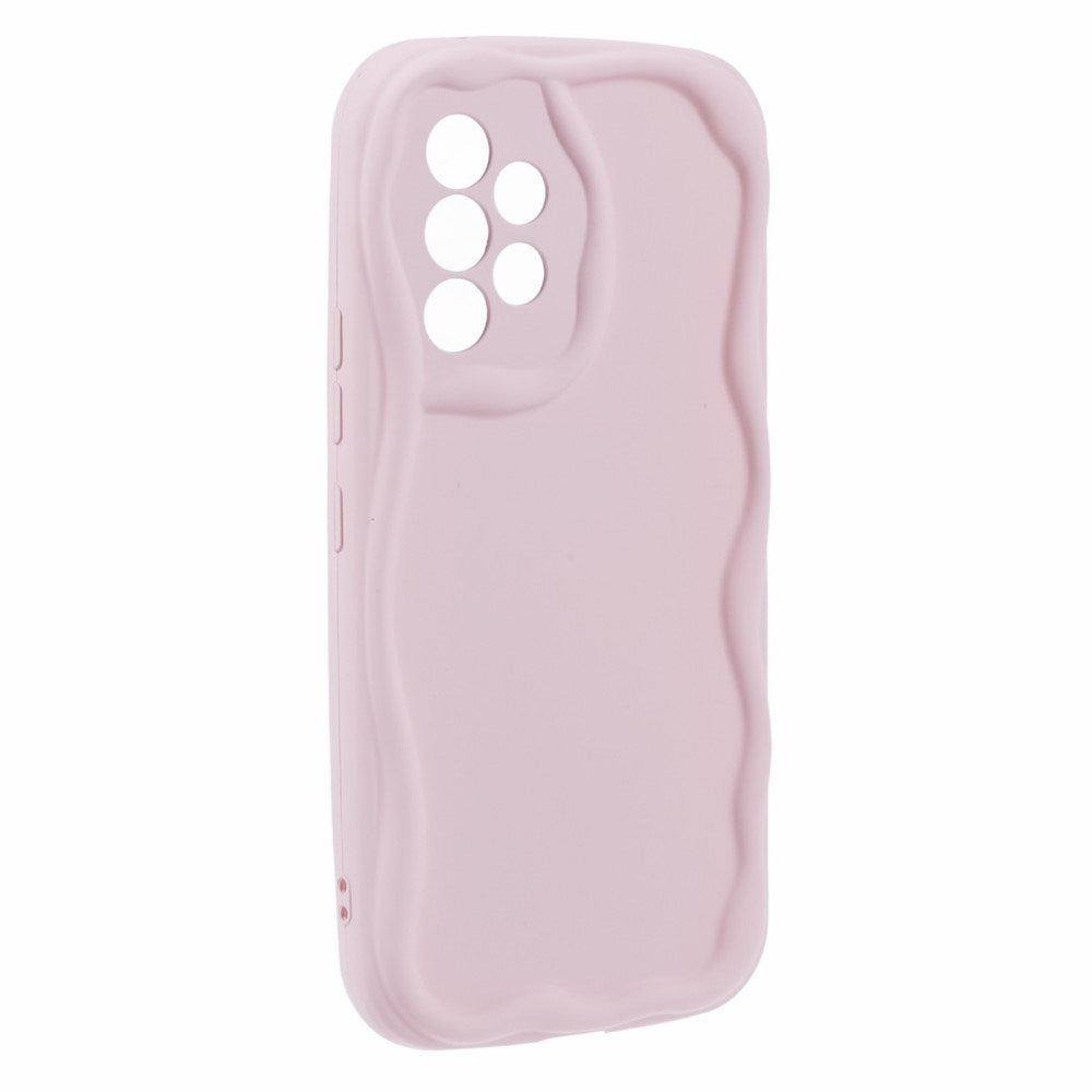 EIDERWOOD Samsung Galaxy A23 / A23 (5G) Fleksibelt Plastik Cover m. Bølget Kanter - Lyserød