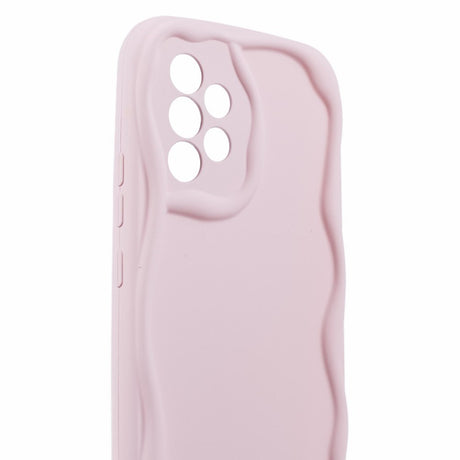 EIDERWOOD Samsung Galaxy A23 / A23 (5G) Fleksibelt Plastik Cover m. Bølget Kanter - Lyserød