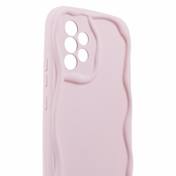 EIDERWOOD Samsung Galaxy A23 / A23 (5G) Fleksibelt Plastik Cover m. Bølget Kanter - Lyserød