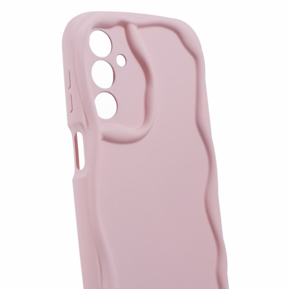 EIDERWOOD Samsung Galaxy S23 FE Fleksibelt Plastik Cover m. Bølget Kanter - Lyserød