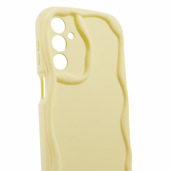 EIDERWOOD Samsung Galaxy S23 FE Fleksibelt Plastik Cover m. Bølget Kanter - Gul