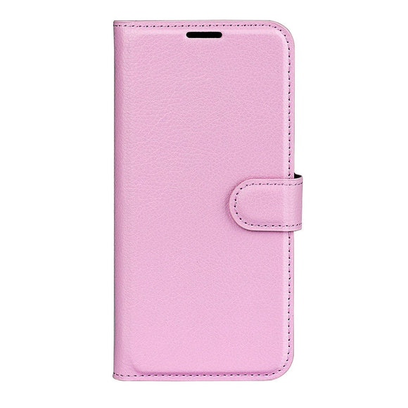Xiaomi 13T / 13T Pro Litchi Læder Cover m. Pung - Lyserød