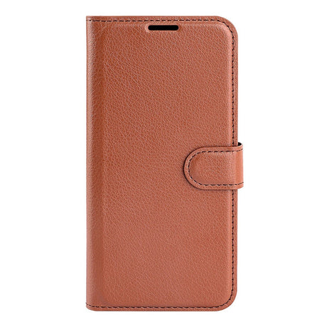 Xiaomi 13T / 13T Pro Litchi Læder Cover m. Pung - Brun