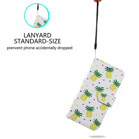 Honor 90 Lite Kunstlæder Cover m. Pung og Strop - Ananas