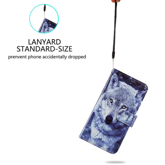Honor 90 Lite Kunstlæder Cover m. Pung og Strop - Ulv