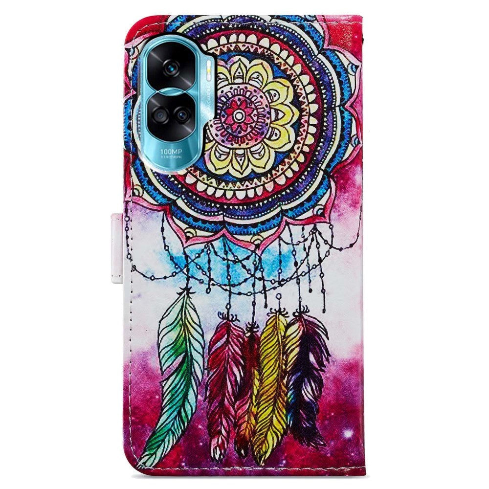 Honor 90 Lite Kunstlæder Cover m. Pung og Strop - Drømmefanger