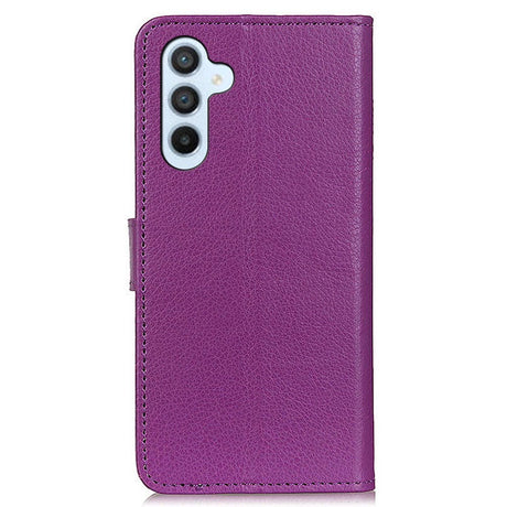 Samsung Galaxy A05s Litchi Læder Cover m. Pung - Lilla