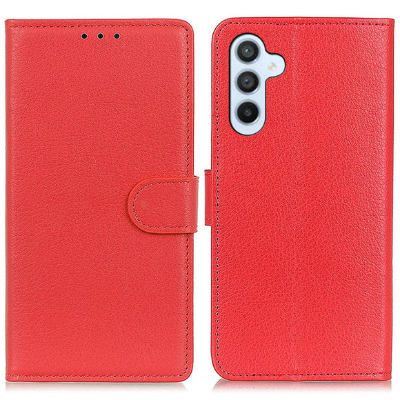 Samsung Galaxy A05s Litchi Læder Cover m. Pung - Rød