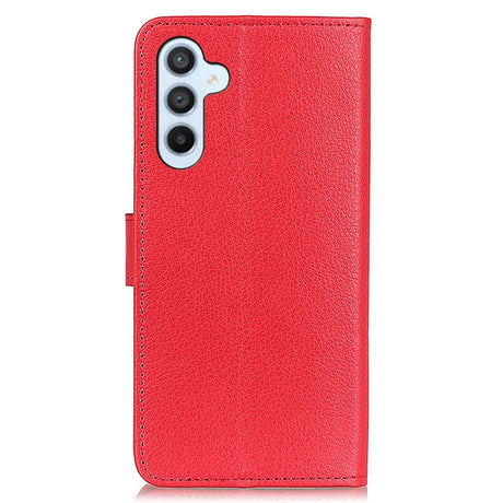 Samsung Galaxy A05s Litchi Læder Cover m. Pung - Rød