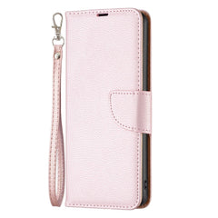 Samsung Galaxy A15 (5G) / A15 PU Litchi Læder Cover m. Pung & Strop - Rose Gold