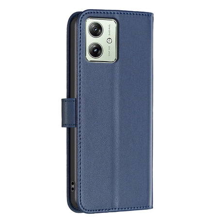 Motorola Moto G54 Læder Cover m. Ståfunktion & Kortholder - Blå