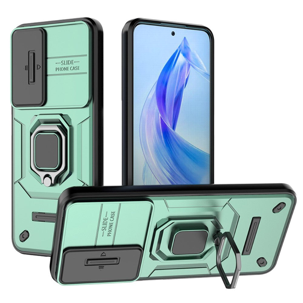 Honor 90 Lite Håndværker Cover m. Magnetisk Kickstand & Cam Slider - Grøn