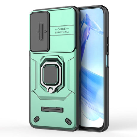 Honor 90 Lite Håndværker Cover m. Magnetisk Kickstand & Cam Slider - Grøn