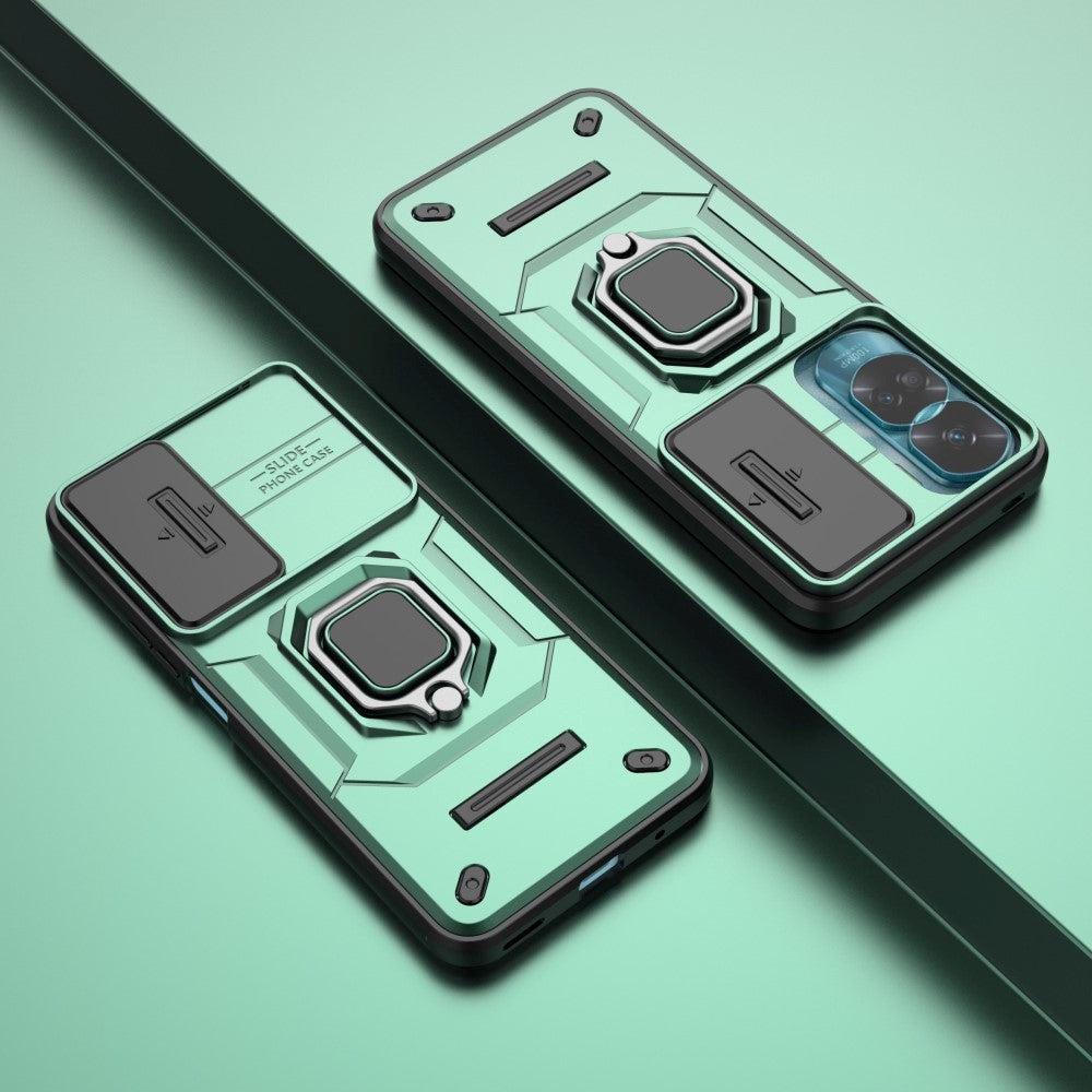 Honor 90 Lite Håndværker Cover m. Magnetisk Kickstand & Cam Slider - Grøn
