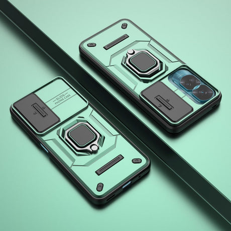Honor 90 Lite Håndværker Cover m. Magnetisk Kickstand & Cam Slider - Grøn