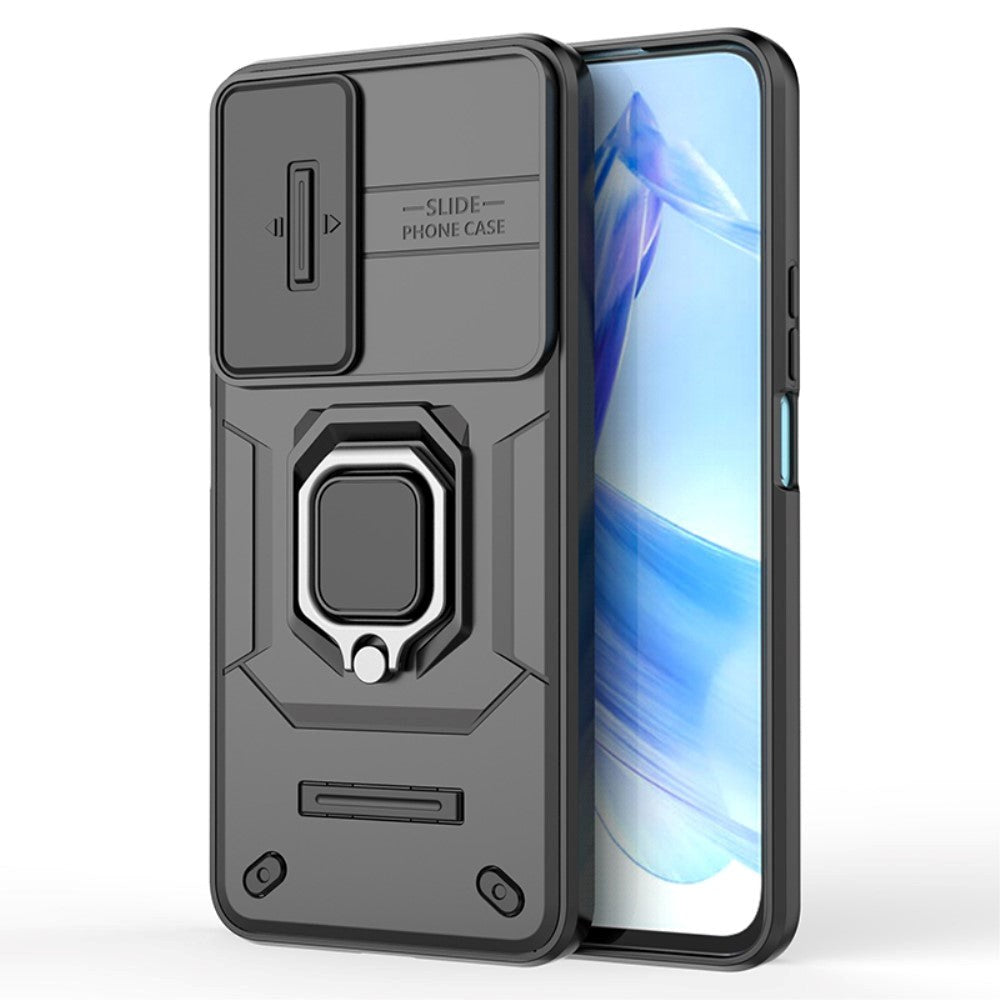 Honor 90 Lite Håndværker Cover m. Magnetisk Kickstand & Cam Slider - Sort