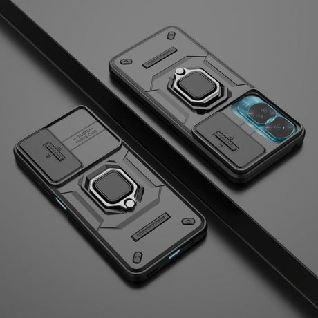 Honor 90 Lite Håndværker Cover m. Magnetisk Kickstand & Cam Slider - Sort