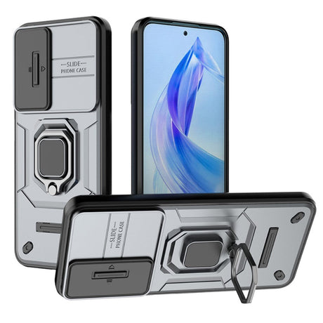 Honor 90 Lite Håndværker Cover m. Magnetisk Kickstand & Cam Slider - Grå
