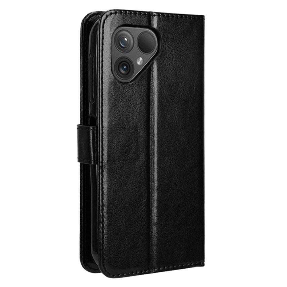 Fairphone 5 Læder Cover m. Pung & Strop - Sort