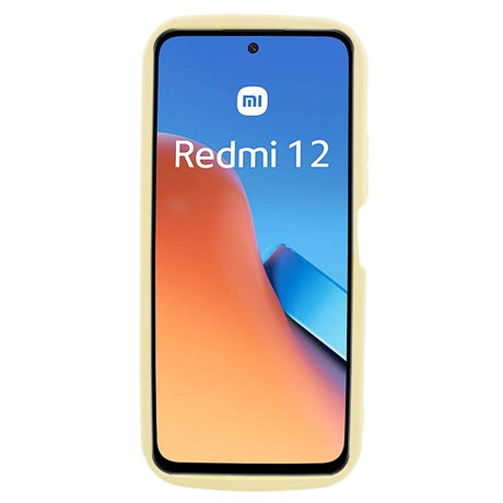 Xiaomi Redmi 12 (4G) Fleksibelt Plastik Cover m. Bølget Kanter - Gul