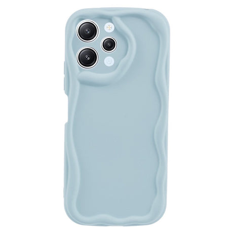 Xiaomi Redmi 12 (4G) Fleksibelt Plastik Cover m. Bølget Kanter - Blå