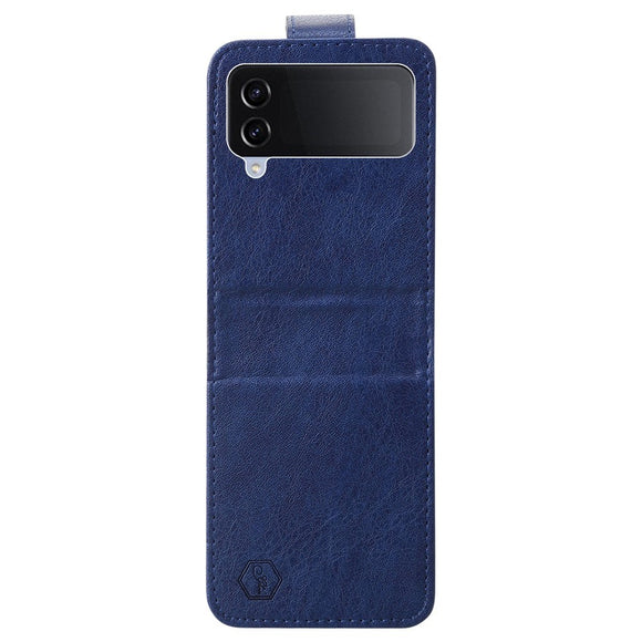EIDERWOOD Samsung Galaxy Z Flip4 (5G) Kunstlæderbelagt Bagside Cover - Blå